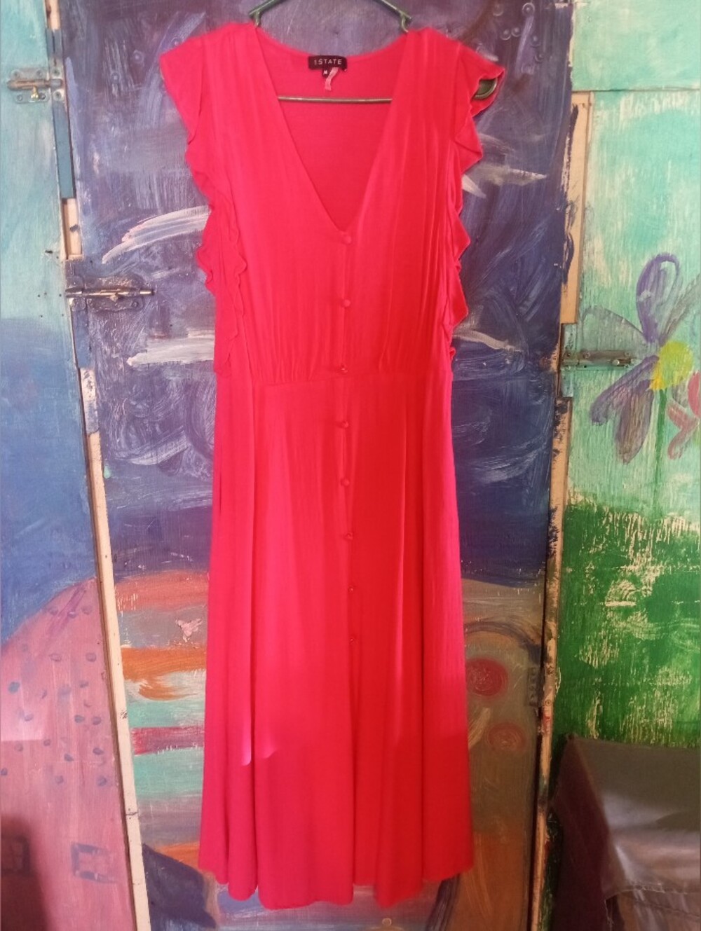 1 Sate Fuchsia Flowy Dress